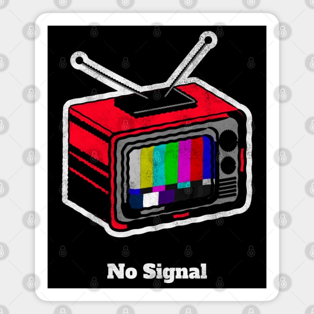 No Signal Retro TV Magnet by Stylecombinator